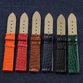 Hochwertige 12-22mm schwarz braun orange rot grün Stein Textur Krokodil Armband Universal Alligator