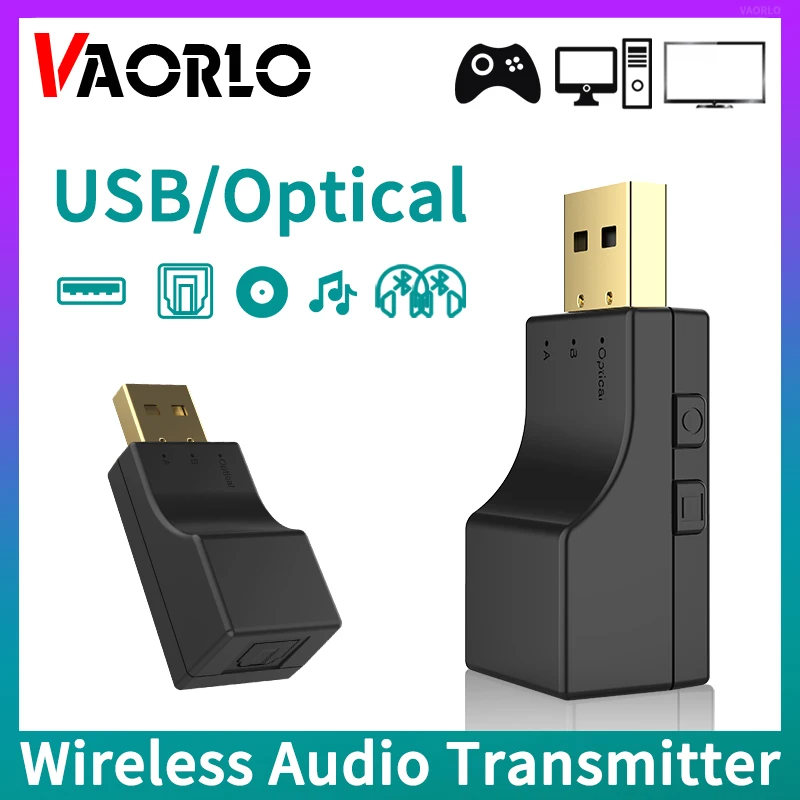 USB Optischer Bluetooth Audio Sender Niedrige Latenz Stereo Musik Dual Stream Multi-punkt Wireless Adapter Für TV PC PS4/3 Xbox Image