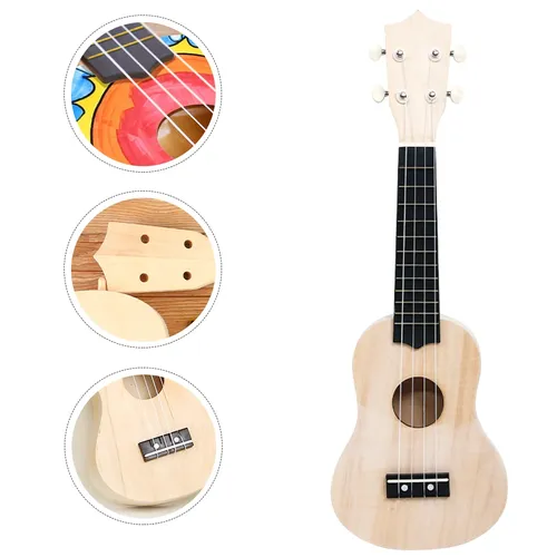 Holz spielzeug Ukulele Anfänger Gitarre Ukulele DIY Material hand gefertigte Kit Instrument Handwerk