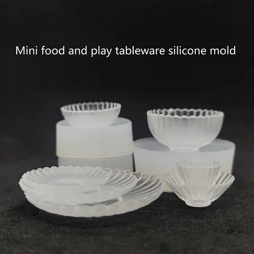 Puppenhaus Silikon Geschirr Form Puppenhaus Mini Dish Bowl Modell Puppen Haus Küche Spielzeug