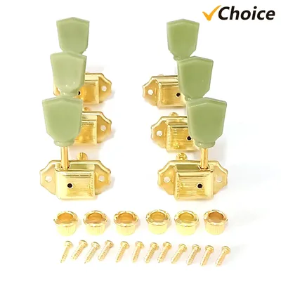 6 stücke offene Gitarren-Tuning-Tasten Saiten-Tuning-Peg Vintage-Tuner Gitarren-Maschinen kopf 3 l3r für Folk-Gitarre und E-Gitarre