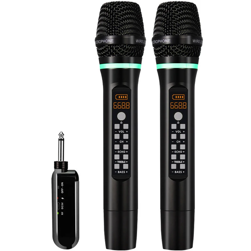 Professionelle UHF Drahtlose Mikrofon Handheld Bluetooth Karaoke Mikrofon Aufnahme Studio Home Party Singen für Auto Lautsprecher Image