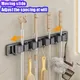 Kein Stanzen Aluminium legierung Mop Rack Bad Wand besen Kleiderbügel Wand Mop Clip Haken Schnalle