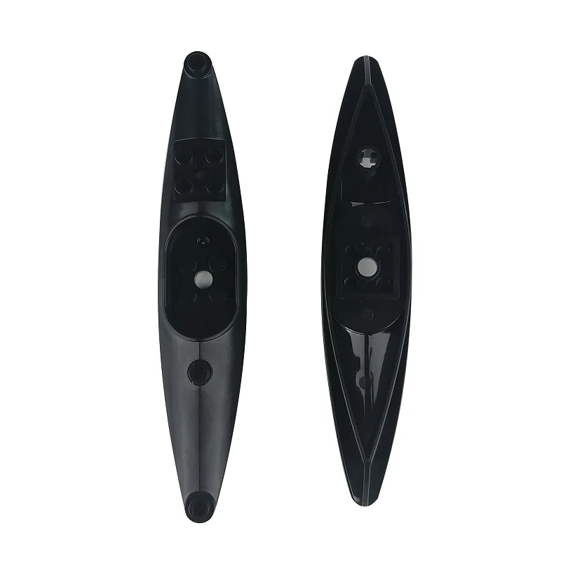 Modell schwarz Gummi boot Kanu Schiff Moc Playmobil Militär Bausteine Mini Action figuren Accessoire Ziegel Spielzeug für Jungen Image