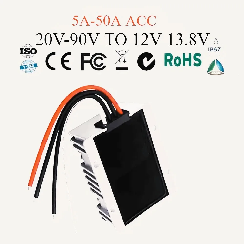 40V-90V bis 12V 13,8 V 10A 48V 60V 72V 80V bis 13,8 V 5a-50a Spannungs regler für Abschalt wandler für Fahrzeug geräte Image