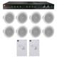 JBL CSMA240 Commercial Amplifier+(8) 4 In-Ceiling Speakers+White Wall Controls