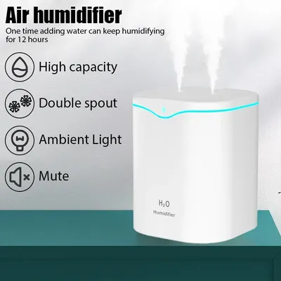 2000ml USB Luftbe feuchter Doppels prüh anschluss ätherisches Öl Aroma therapie Diffusor Cool Mist Maker Fogger für das Home Office