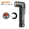 NICRON 90 Grad Twist LED Taschenlampe Handfree Wasserdichte IPX4 800 Lumen Weiß/UV Licht Magnet LED
