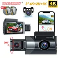 3 Kanal 4k Auto DVR Dash Cam für Autos GPS WiFi Rückfahr kamera für Fahrzeug im Video recorder Park