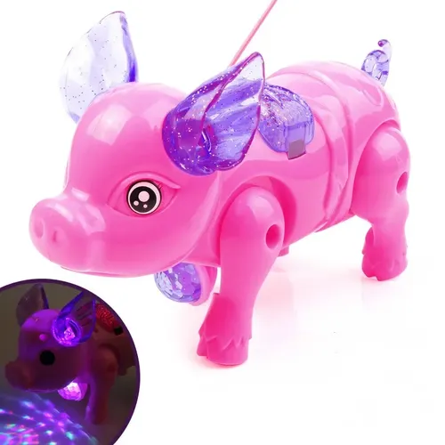 Neue Rosa Farbe Elektro Walking Schwein Spielzeug Mit Licht Musical Kinder Lustige Elektronik