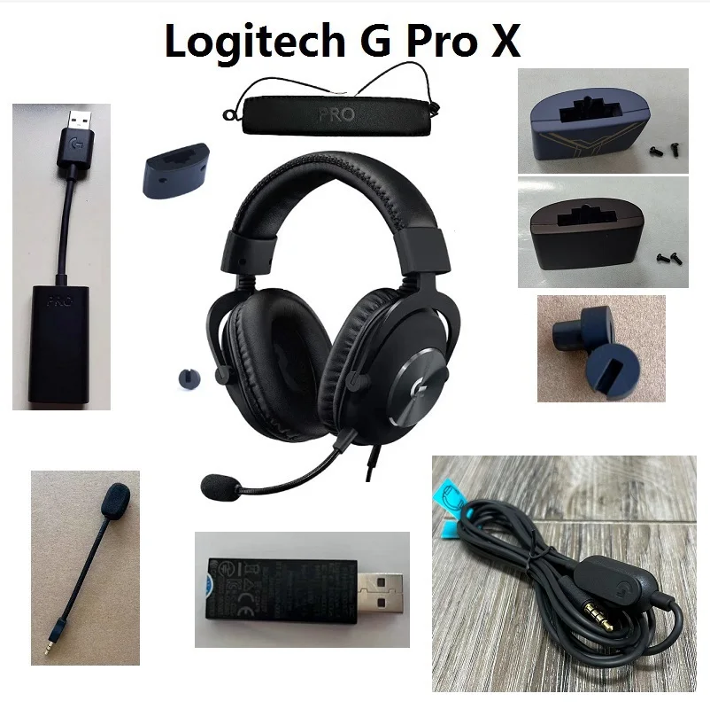 Original Ersatzteile für Logitech G Pro X Headset Ersatzscharnier Schnalle Adapter Empfänger, Mikrofon, Soundkarte, Audiokabel Image