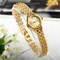 Goldene Armband Uhr Für Frauen Kleine Zifferblatt Luxus Damen Armbanduhr Stahl Elegante Quarz