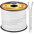 InstallGear 14 Gauge AWG Speaker Wire Cable (100ft - White) | White Speaker Cable | Speaker Wire 14 Gauge | Marine Wire 14 Gauge Wire for Outdoor