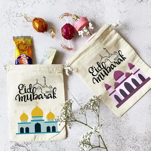 5 stücke eid mubarak Süßigkeiten Geld Spielzeug Taschen al-fitr muslimischen islamischen Ramadan
