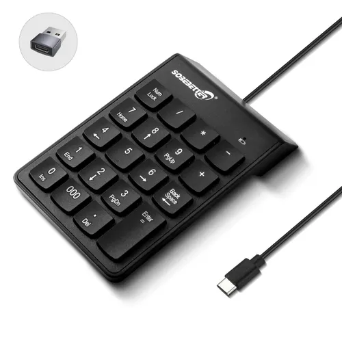 19 Tasten USB Typ C/USB Mechanischer Ziffernblock Nummernblöcke Tastatur für Laptop