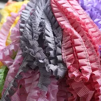 10 farben Plissee Plaid Spitze Gurtband DIY Kind Kleidung Flauschigen Rock Heimtextilien Lagerung