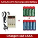 Neuer alkalischer aa/aaa 1 5 v 9800mah/8800mah Akku für LED-Leuchten mit Ladegeräten usw.