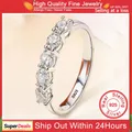 Edler Schmuck Original Sterling Silber Ringe hochwertige Zirkonia Diamant Eheringe für Frauen