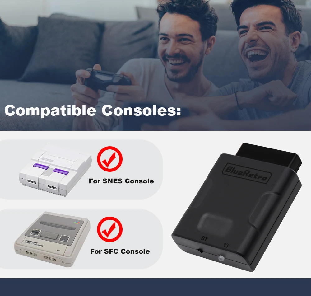 RetroScaler Blueretro Wireless Controller Adapter für SNES SFC Konsole zu PS4 PS5 Switch Pro Switch Joycon Xbox One S Controller Image