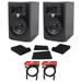 (2) JBL 305P MkII 5 Powered Studio Recording Monitors Speakers+Pads+XLR Cables