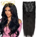 Doreen Haar 200g 240g Volumen Serie brasilia nische Maschine Remy gerade Clip in Echthaar