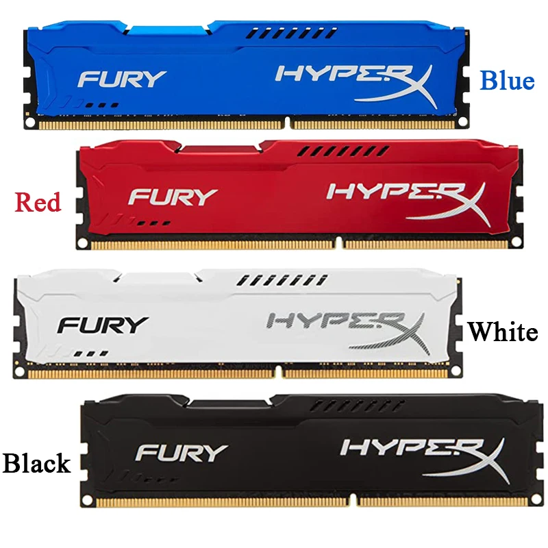 HyperX Fury Memoria DDR3 8 GB (2 x 4 GB) 16 GB (2 x 8 GB) Kit RAM 1866 MHz 1600 MHz 1333 MHz Desktop-RAM 240 Pins 1,5 V DIMM PC3-12800 14900 Image