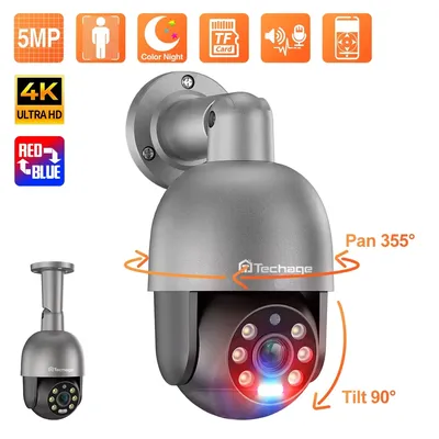 Techage 5MP 8MP PoE Sicherheit Kamera H.265 Video Kodierung Outdoor Zwei-wege Audio Kamera Für PoE NVR Sicherheit Überwachung system