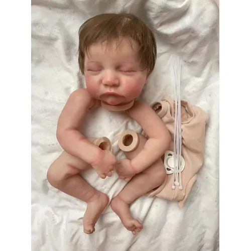 19 Zoll bereits bemalte wieder geborene Puppen teile Levi Schlaf puppe Kit lebensechte Baby 3d Haut