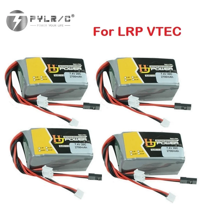 7,4 V Lipo Batterie 2S 2700mah 20C Empfänger Batterie Für LRP VTEC Öl lkw RC Empfänger mp93 mp10 ersatzteile mit Futaba JR Stecker Image