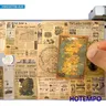10/20/35 Stück Pergament-Stil Retro-Zeitungsplakatkarte Lustige Kunstaufkleber für scrapbook