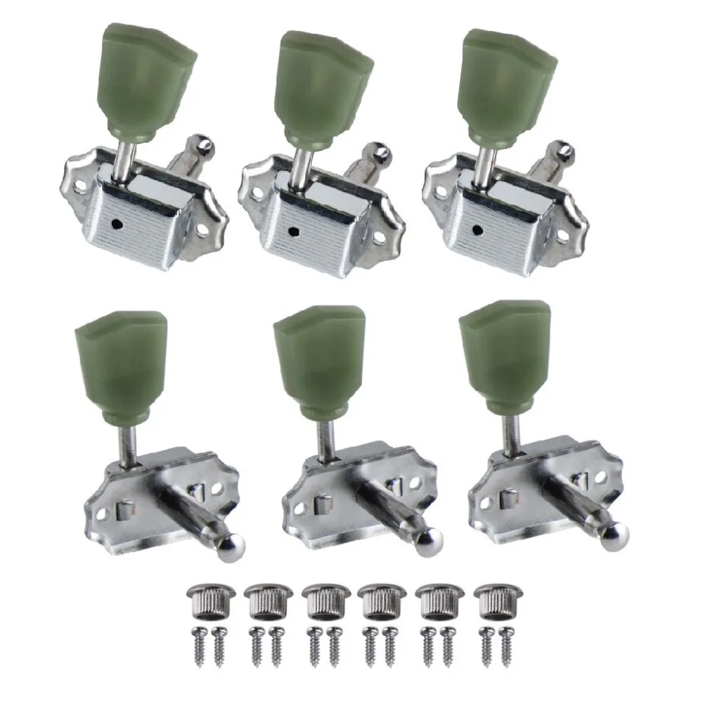 FLEOR 6 stücke 3L3R Deluxe Vintage Gitarre Maschine Kopf Tuner Tuning Pegs Elektrische Gitarre für LP Gitarre Zubehör Image