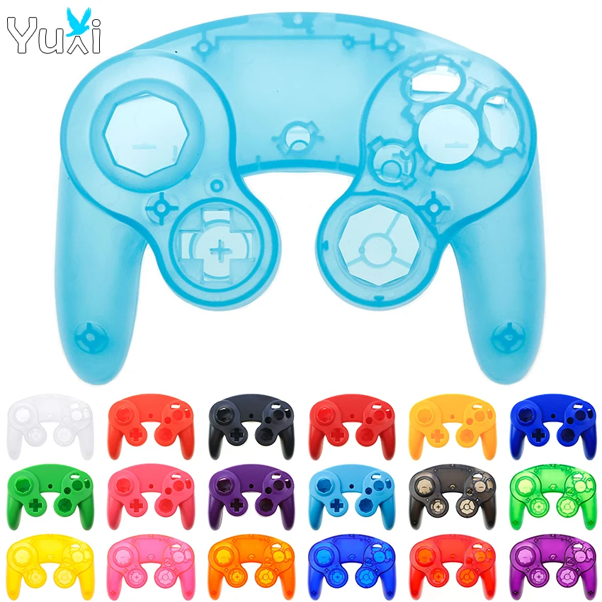 YuXi Transparente Gehäuse Shell Fall Klare Griff Abdeckung Ersatz Für Gamecube NGC Controller Spiel Zubehör Image