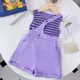 Bären führer Mädchen Sommer Set neue Mädchen koreanische Mode Kinder gestreifte T-Shirt Hose