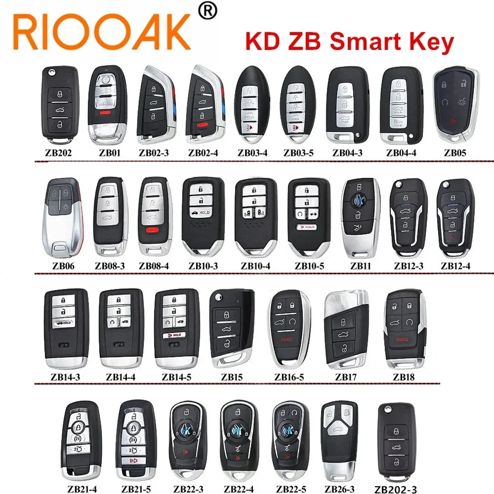 KEYDIY KD Smart Key ZB Fernbedienungen ZB02-3/08-3/10-3/12-3/12-4/22-5/32/33-4/42-3/42-4/21-5/25-4/ Mehrfach für KD-X2 Schlüsselprogrammierer Image