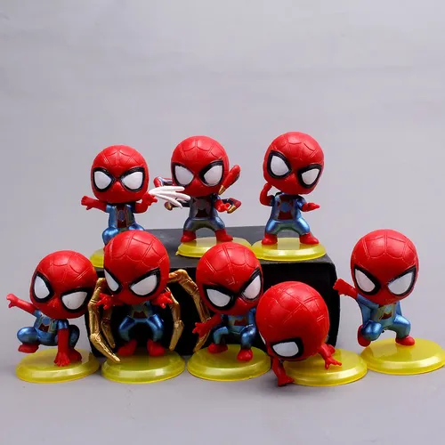 8 Stück staunen über die Rächer Superheld Spiderman PVC Spielzeug Spider Man Figur Modell Sammlung