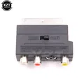 Hot rgb scart to 3 rca s-video adapter composite rca svhs s-video av tv audio für video dvd recorder