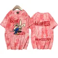 2024 blinken World Tour Shirts binden Farbstoff Rundhals ausschnitt Kurzarm Fans Geschenk