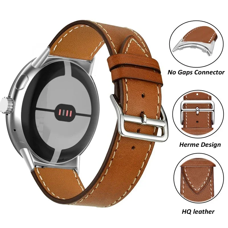 Lederband für Google Pixel Uhrenarmband Correa Armband Smartwatch Gürtel Armband Google Pixel Uhrenarmbänder Zubehör Image