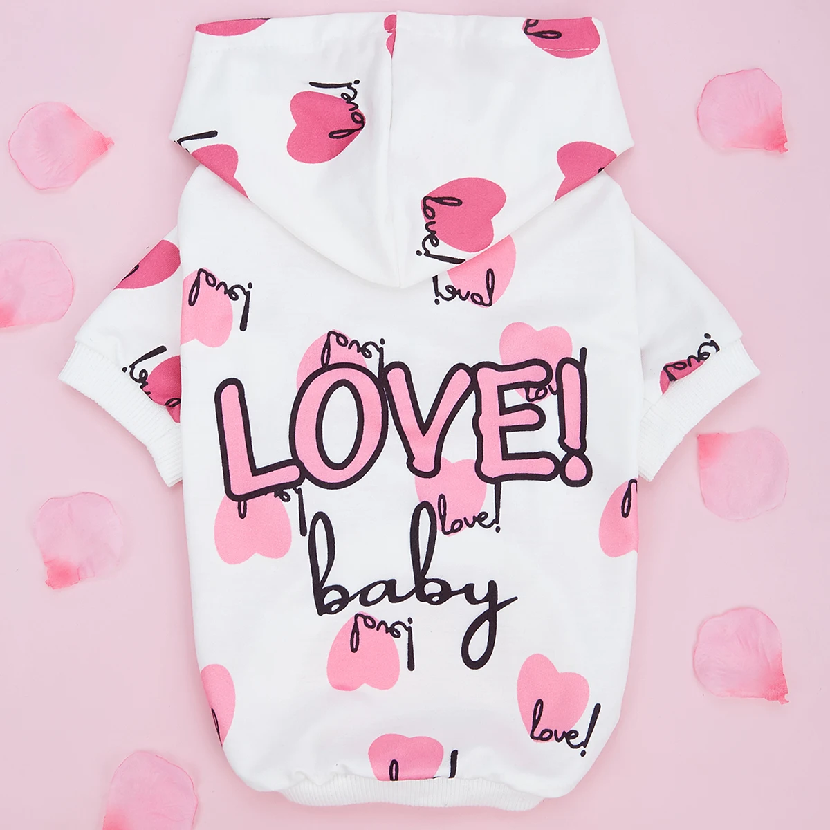 Liebe Baby Print Designer Hund Hoddie Valentinstag Sweatshirts weiche dehnbare Hund T-Shirts Hunde kleidung