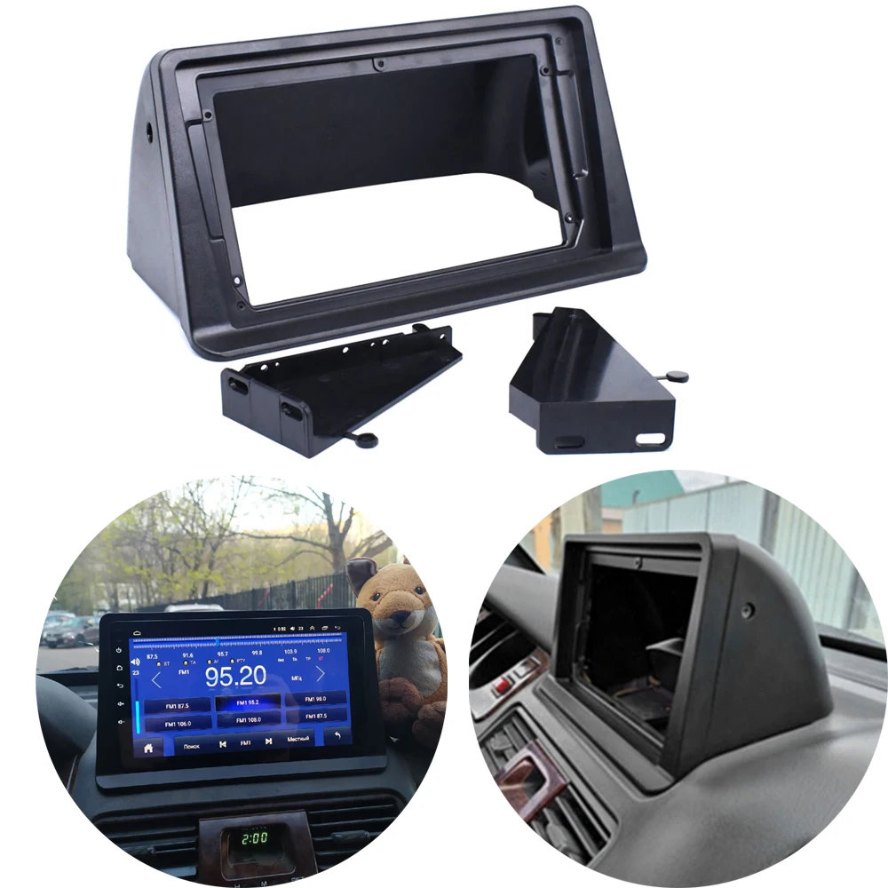 2 Din 9 Zoll Auto Navigation Panel Box Radio Fascia Kingbox Stereo Rahmen Platte Adapter für Mitsubishi Pajero Montero V31 Cheetah Image