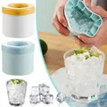 Silikon Eis kübel Tasse Form tragbare Zylinder Eis würfel Tablett DIY Freeze Maker Box für Wein