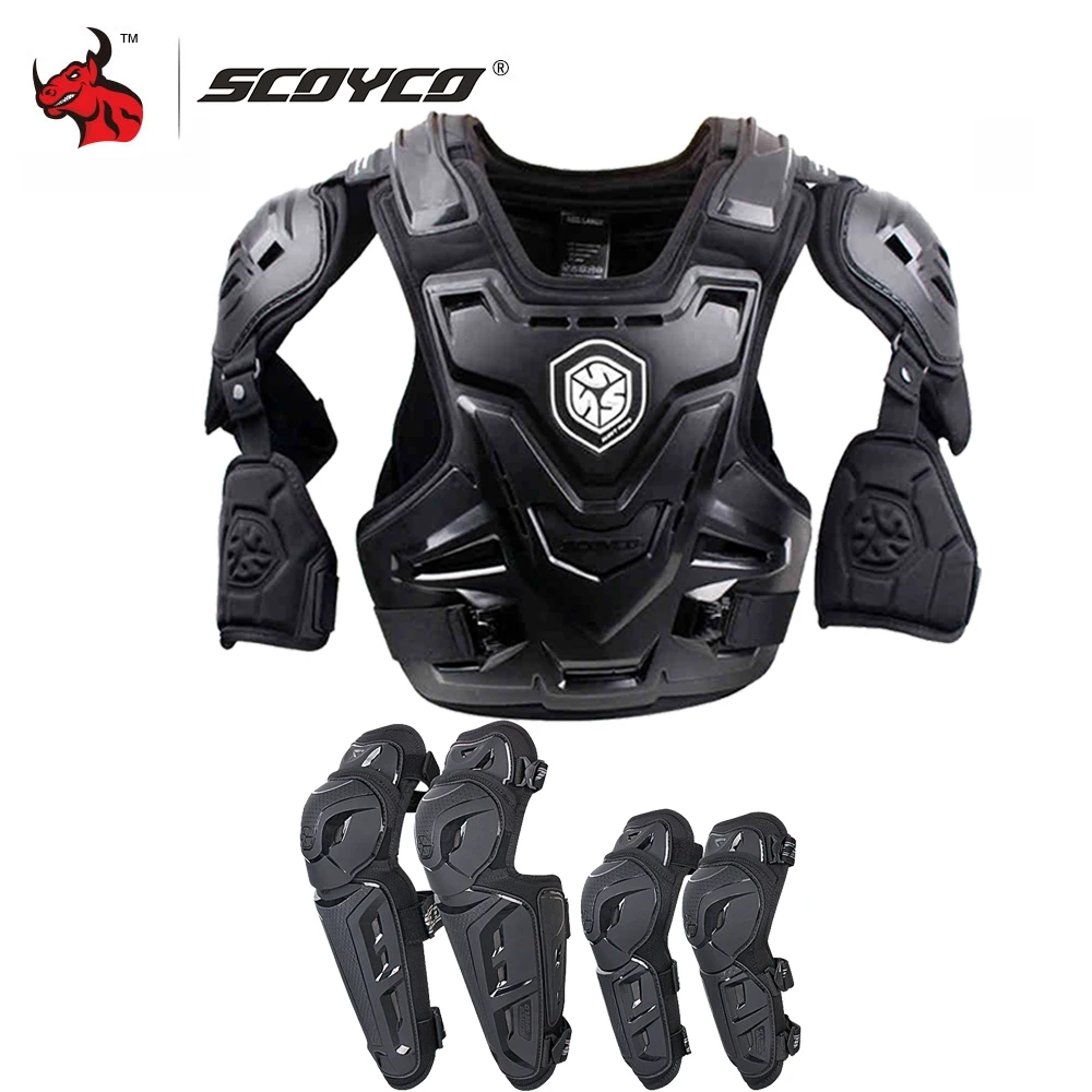 SCOYCO CE Motorrad Körper Rüstung Motocross Brust Zurück Protector Weste Motorrad Jacke Racing Schutz Körper Schutz MX Rüstung Image