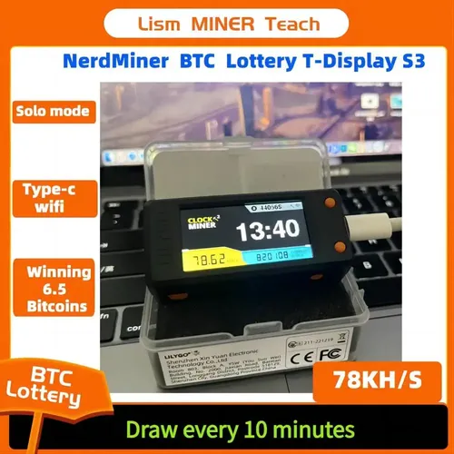 Nerd miner v2 plus neuer bitcoin solo lotterie bergmann lilygo btc lotterie bergmann 78 kh/s nerd