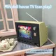 Puppenhaus Miniatur TV spielbar Video Mini-Fernseher Modell Wohnzimmer Haushalts geräte Dekor für