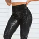 PU Leder Leggings Frauen Fitness Yoga Hosen Hohe Taille Sexy Kurvige Elastische Leggins Damen Mode