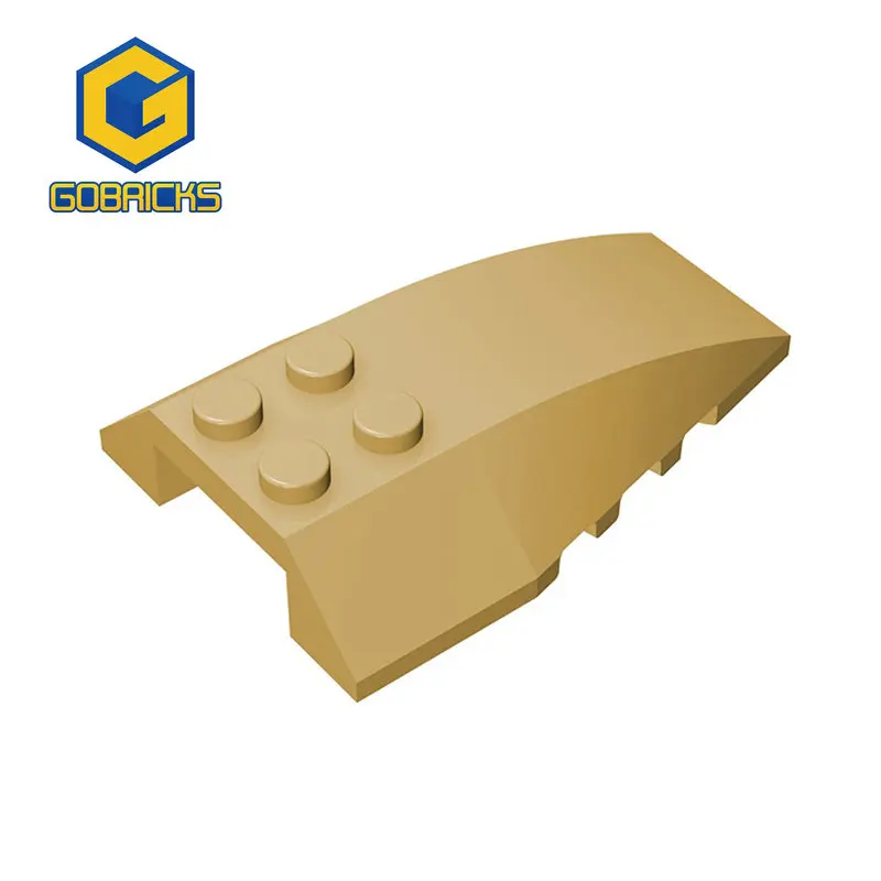 Gobricks 10 Stück Ziegel Keil 6x4 dreifach gebogen kompatibel mit Spielzeug montiert Bausteine technische DIY Spielzeug Image