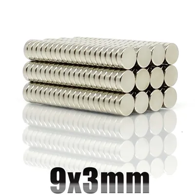 10–1000 Stück 9 x 3 superstarker runder kleiner Magnet 9 x 3 mm N35 Neodym-Magnete Magnet 9 mm x 3