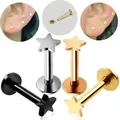 1pc 16g Edelstahl Herz Ball Stern Labret Ohr stecker Ohrring Ohr stecker Knorpel Tragus Helix Lappen