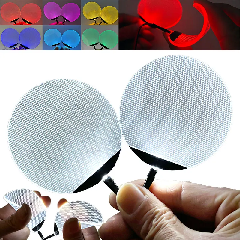 Runde flexible biegsame DIY LED-Licht Augen Kits Cosplay Halloween Helm Masken Augenlicht Zubehör kann abgeschnitten CR2032 Image