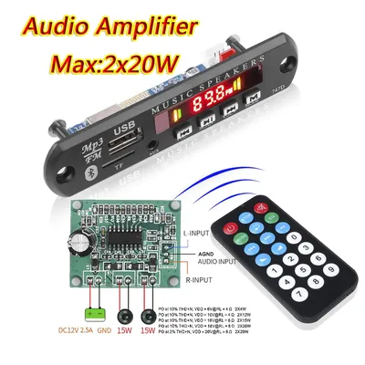 60W Bluetooth 5.0 MP3-Decoderplatine mit Anrufaufzeichnung DC9V 12V universelle Unterstützung Image